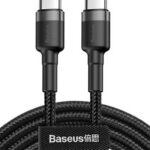 Baseus Cafule Cable USB-C PD 2.0 QC 3.0 60W 1m (Black+Gray)