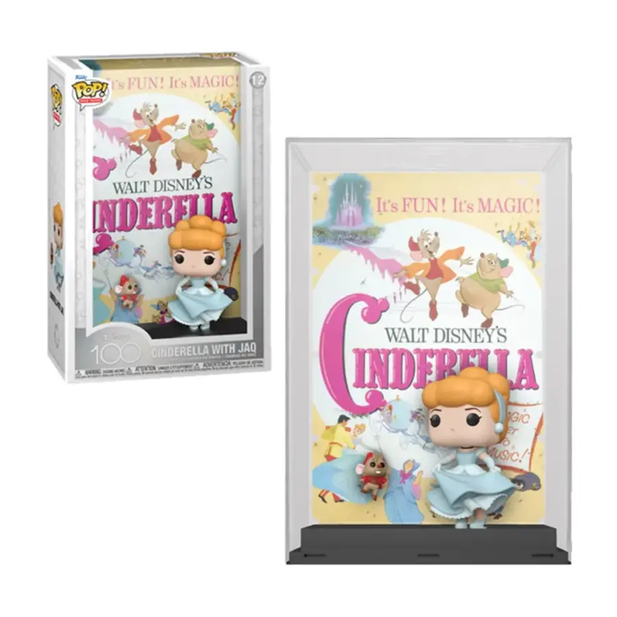 Funko Pop! Movie Posters: Disney (100th Anniversary) - Cinderella with Jaq #12 Figure