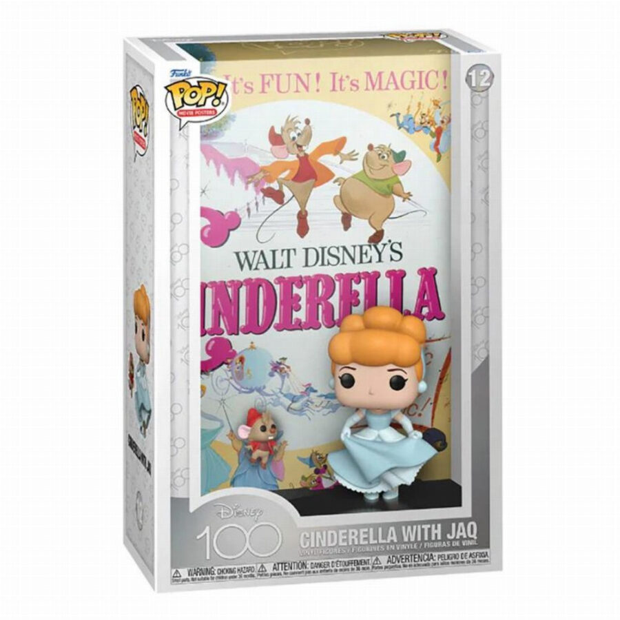 Funko Pop! Movie Posters: Disney (100th Anniversary) - Cinderella with Jaq #12 Figure
