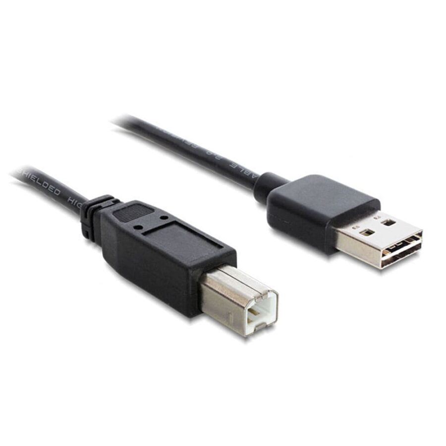 POWERTECH Καλώδιο - USB 2.0 σε USB Type B 1.5m μαύρο (CAB-U016)