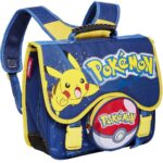 LaPlumeDoree POKEMON - Pikachu Τσάντα Νηπίου/Δημοτικού – 2 Θήκες + 1 Τσέπη BackPack ’40x41x16cm’ (226POE203ACS) Χωρίς Ροδακια