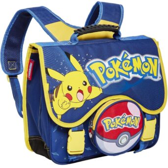 LaPlumeDoree POKEMON - Pikachu Τσάντα Νηπίου/Δημοτικού – 2 Θήκες + 1 Τσέπη BackPack ’40x41x16cm’ (226POE203ACS) Χωρίς Ροδακια