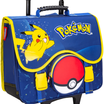 LaPlumeDoree POKEMON - Pikachu Τσάντα Τρόλεϊ Νηπίου/Δημοτικού – 3 Θήκες + 1 Τσέπη BackPack ’40x41x16cm’ (226POE203ARS)