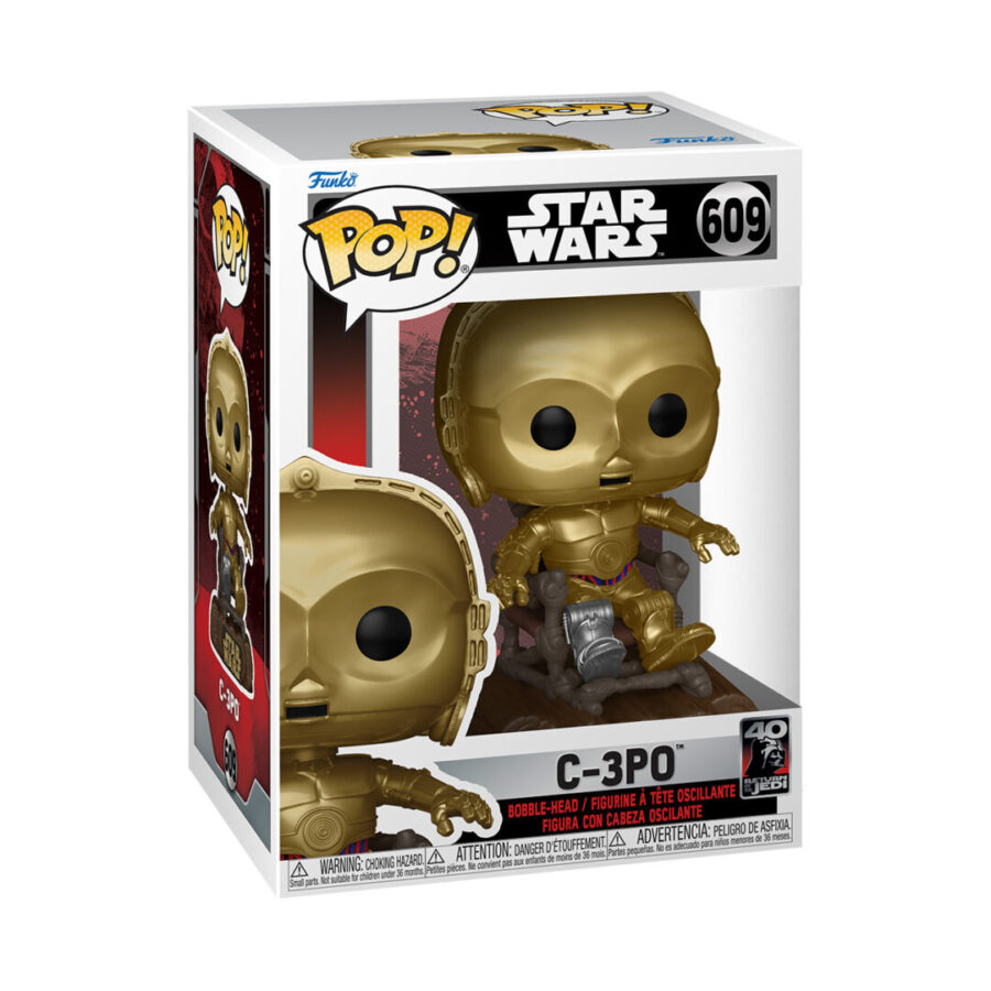 Funko Pop! STAR WARS 6 "40TH ANNIVERSARY" - C3PO on Chair #609 Figure