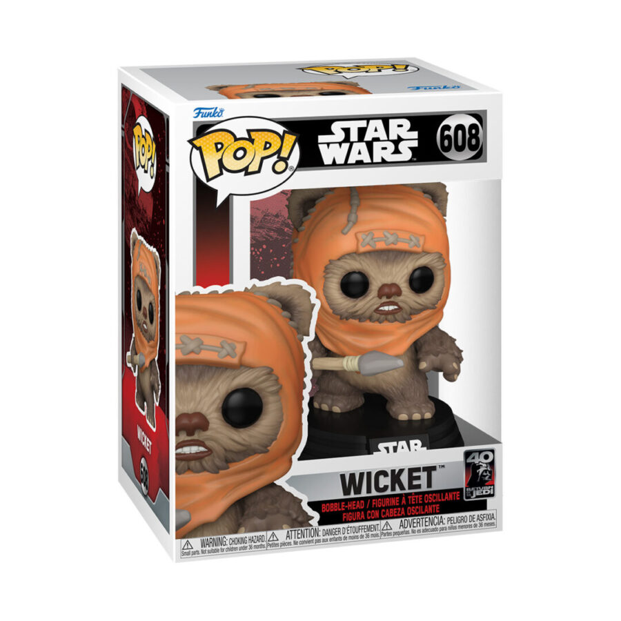 Funko Pop! STAR WARS 6 "40TH ANNIVERSARY" - Wicket #608 Figure