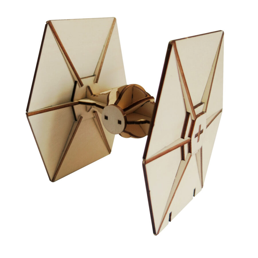 Wood WorX Star Wars Tie Fighter Φιγούρα Μοντελισμου Διαστημόπλοιο 32 Κομματιών (177678)