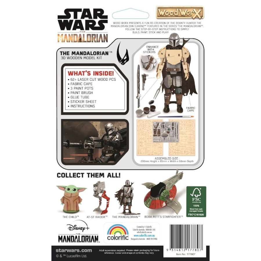 Wood WorX Star Wars The Mandalorian - Φιγούρα Μοντελισμου (177708)