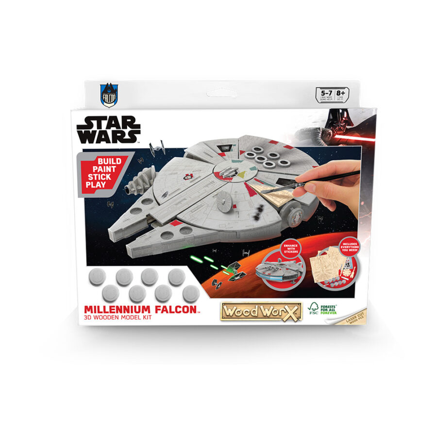 Wood WorX Star Wars Millennium Falcon - Φιγούρα Μοντελισμου Διαστημόπλοιο (177715)
