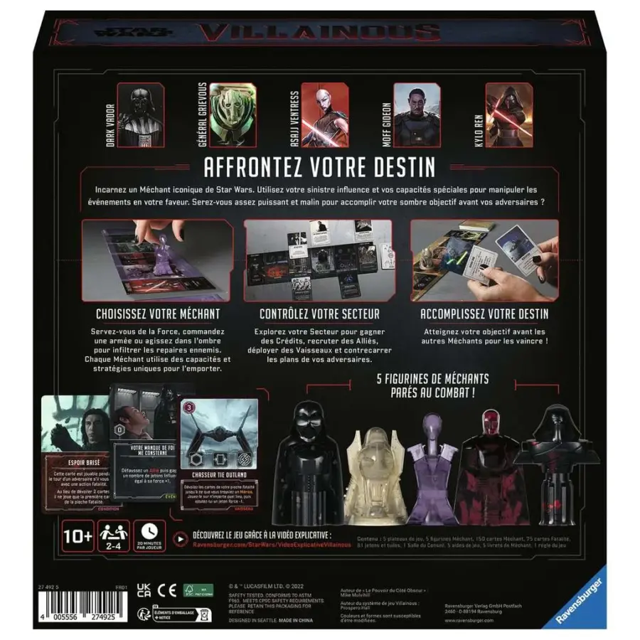Ravensburger STAR WARS VILLAINOUS Επιτραπέζιο (Γαλλική Έκδοση) - Puissance du côté Obscur Boardgame ' Fr Vers ' (274925)