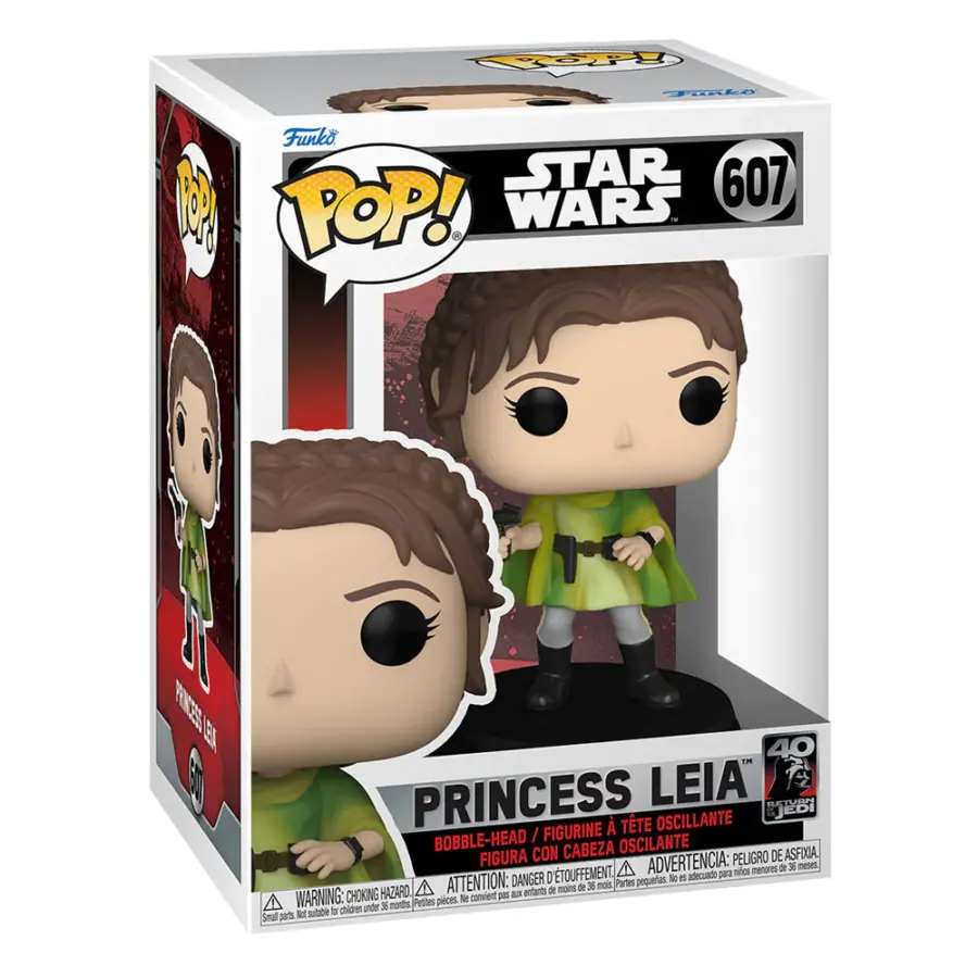 Funko Pop! STAR WARS 6 "40TH ANNIVERSARY" - Leia (BH) #607 Figure
