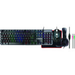 Gaming Set Noozy GS-100 που αποτελείται από Gaming Ακουστικά με Μικρόφωνο, 4D Ποντίκι, LED Πληκτρολόγιο και Mousepad
