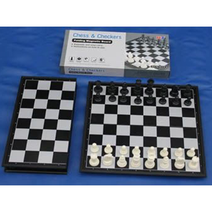 Kaissa Σκακιέρα Magnetic Middle Size Chess & Checker (CHN018)