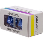 Vivid Heavy Metal D20 Dice Dark Blue (REM15936)