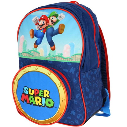 LaPlumeDoree MARIO Τσάντα Νηπίου/Δημοτικού - Mario and Luigi 3 Θήκες + 1 Τσέπη BackPack '32x45x18cm' (23BSMA204ASC)