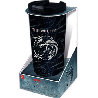 Stor The Witcher Μεταλλική Κούπα Θερμός Μαύρη 425ml (ST00782)