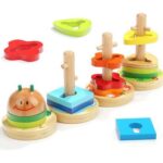 Top Bright Παιχνίδι Κάμπια από Ξύλο Caterpillar Stacking Set (7152)