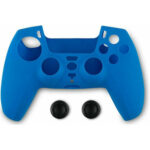 Spartan Gear - Controller Silicon Skin Cover and Thumb Grips (compatible with playstation 5) (colour: Blue)