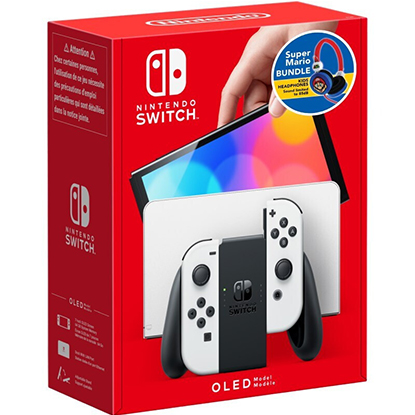 Nintendo Switch Console Mario Headset Bundle OLED G/R