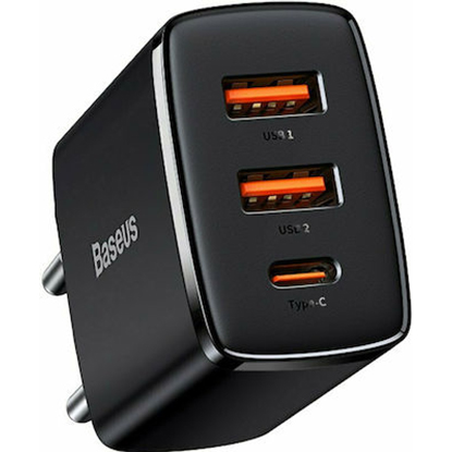 Baseus Compact Quick Charger 2U+C 30W EU Black (CCXJ-E01)