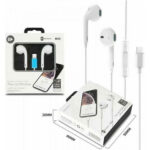 OEM M80 Ενσύρματα Ακουστικά iPhone In-ear Handsfree με Βύσμα Lightning Λευκό