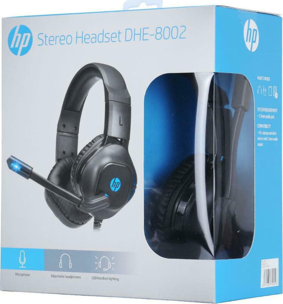 HP DHE-8002 Over Ear Multimedia Ακουστικά με μικροφωνο και σύνδεση USB-A