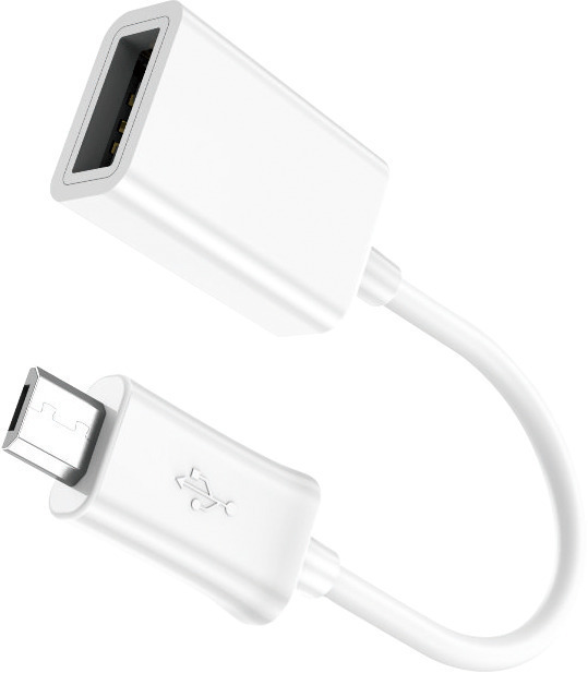 Leewello Μετατροπέας micro USB male σε USB-A female Λευκό (YPX-032)