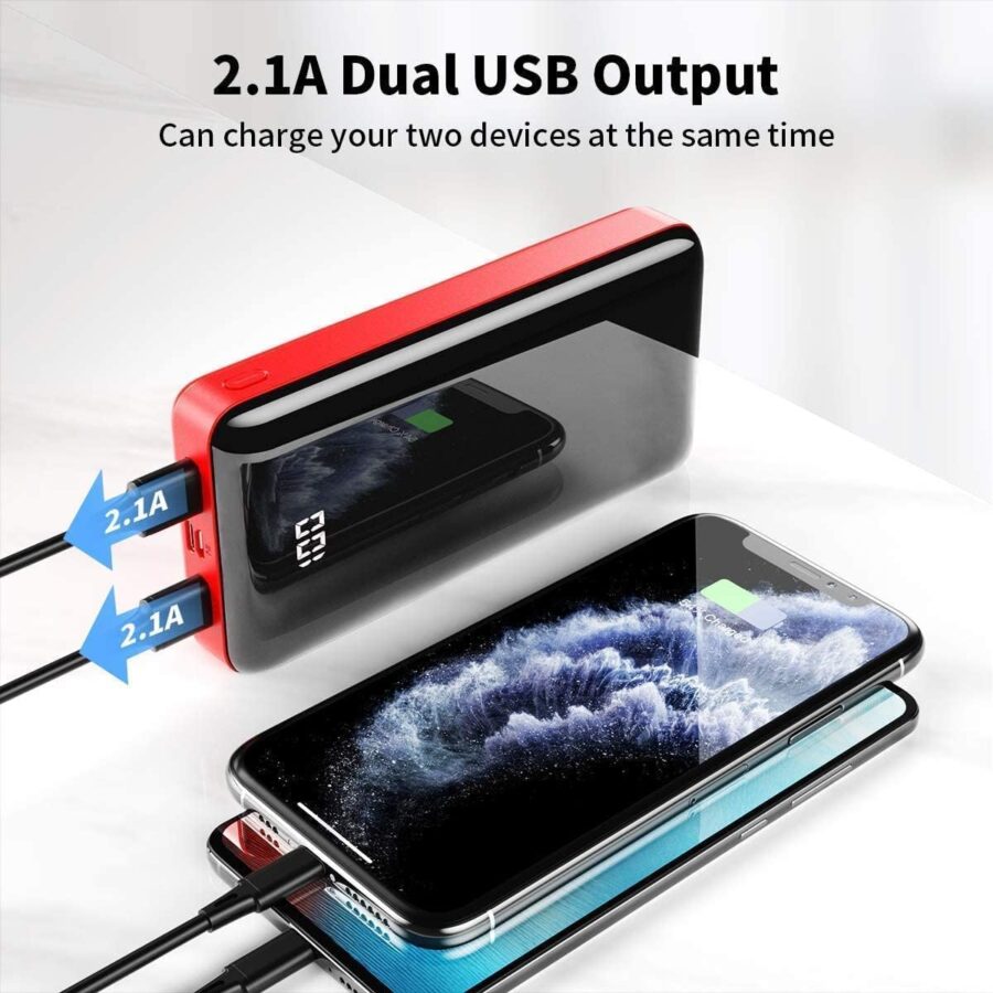 Nornss Portable Charger Power Bank NS-89 30000mAh with LCD Digital Display and USB-C Input, Dual USB (Black)