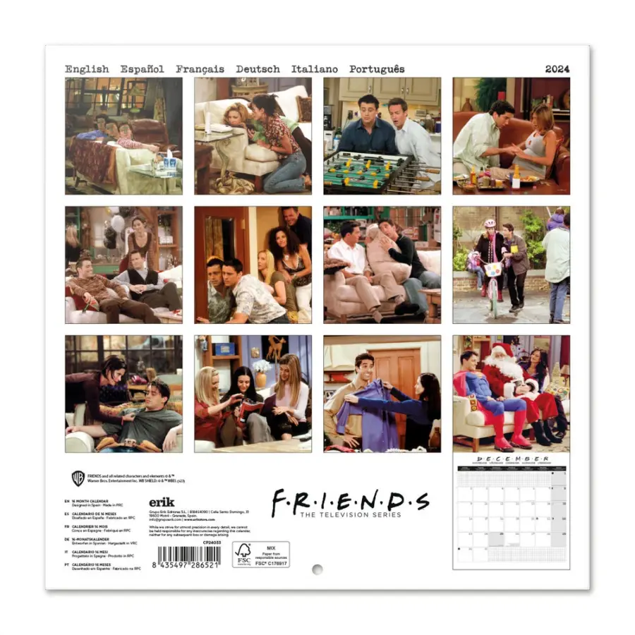 Grupo Erik FRIENDS - Wall Calendar 2024 (CP24033)