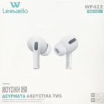 Leewello WP422 Ασύρματα Ακουστικά με Θήκη Φόρτισης TWS Flat Ear Bluetooth Handsfree Άσπρα