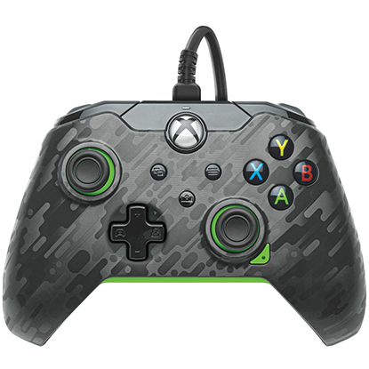 PDP - Wired Controller for Xbox Series X/S and PC Green/Black Camo
