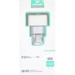 Leewello LW-015 40W Φορτιστής με Θύρα 2 Type C Λευκός