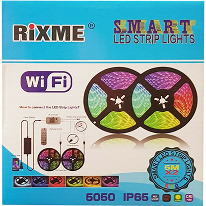 RiXME Ταινία LED 5050 IP65 Τροφοδοσίας 12V 5050RGB Μήκους 10m