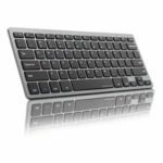 Weibo WB-8055 Ασύρματο Bluetooth Πληκτρολόγιο Αγγλικό US Γκρι