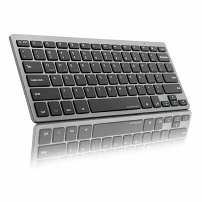 Weibo WB-8055 Ασύρματο Bluetooth Πληκτρολόγιο Αγγλικό US Γκρι