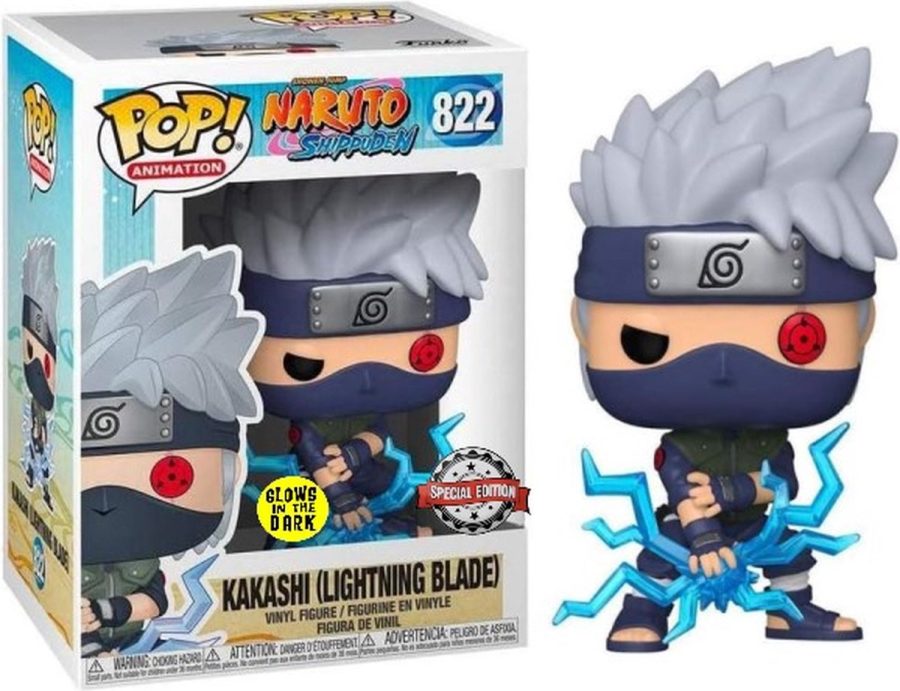 Funko Pop! Animation: NARUTO - Kakashi Lightning Blade GITD Special Edition #822 Figure
