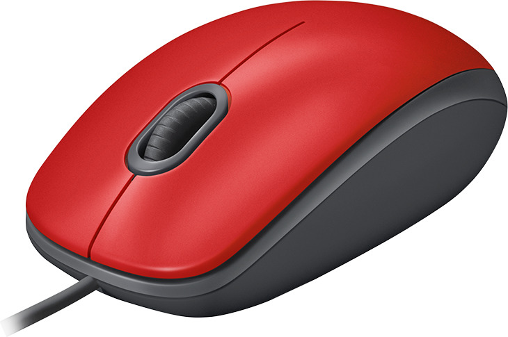 Logitech M110 Silent Ενσύρματο Ποντίκι Κόκκινο