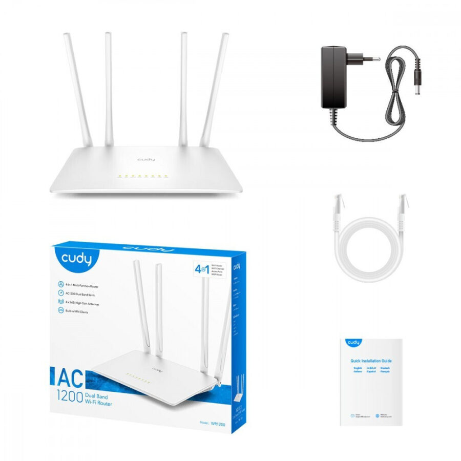Cudy WR1200 Access Point Dual-Band AC1200 με 5 Θύρες Gigabit Ethernet