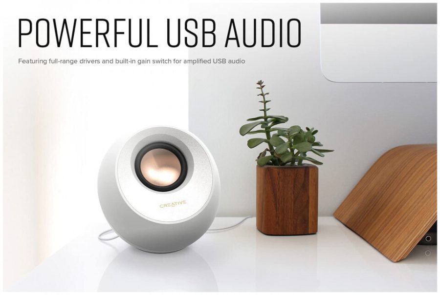 Creative Speakers Pebble V3 USB 2.0 White με Bluetooth και με καλωδιο 51MF1700AA002