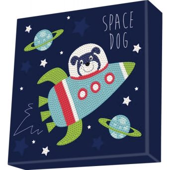 Diamond Dotz Box Χρωματιστές Ψηφίδες Space Dog (DBX073)
