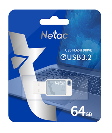 NETAC USB Flash Drive UA31, 64GB, USB 3.2, μπλε