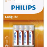 PHILIPS LongLife Zinc chloride μπαταρίες R03L4B/10 AAA R03 Micro, 4τμχ (R03L4B-10)