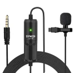 SYNCO Μικρόφωνο Lav-S8 με Clip-On, Omnidirectional, 3.5mm, 8m, Μαύρο (SY-S8-BK)