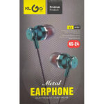 KLGO KS-24 Earbuds Handsfree με Βύσμα 3.5mm Πράσινο Σκούρο