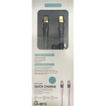 Treqa CA-8815 Καλώδιο Ταχείας Φόρτισης Type-C σε Type-C 1m Μαύρο