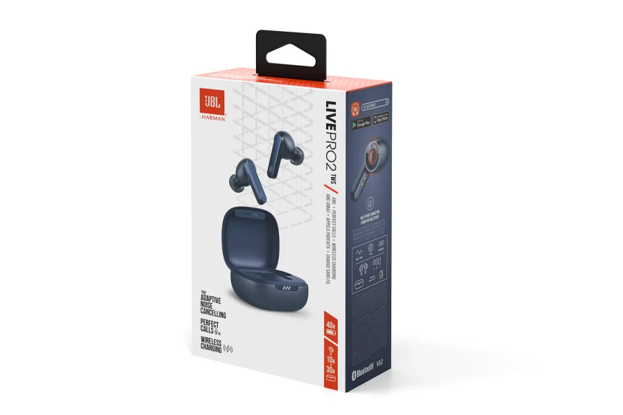 JBL Live Pro 2, True Wireless Ear-Buds,True ANC, Wrl Charging, Touch Blue
