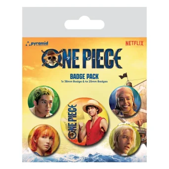 Pyramid Κονκάρδες ONE PIECE NETFLIX- The Straw Hats - Pack 5 Badges (BP80827)