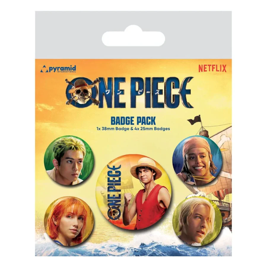 Pyramid Κονκάρδες ONE PIECE NETFLIX- The Straw Hats - Pack 5 Badges (BP80827)