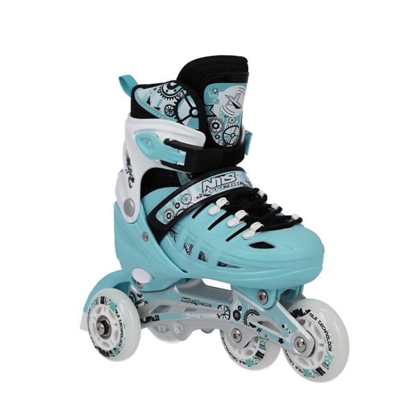 Αυξομειούμενα Πατίνια Roller NH 10905 ΣΕΤ 4 ΣΕ 1 INLINE SKATES NILS EXTREME ΓΑΛΑΖΙΟ-MEDIUM (35-38)