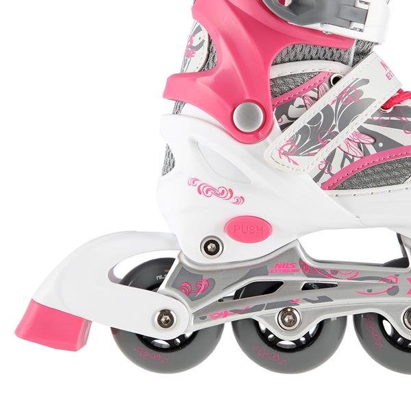 Αυξομειούμενα Πατίνια Roller NA 10602A INLINE SKATES NILS EXTREME ΡΟΖ-MEDIUM(35-38)