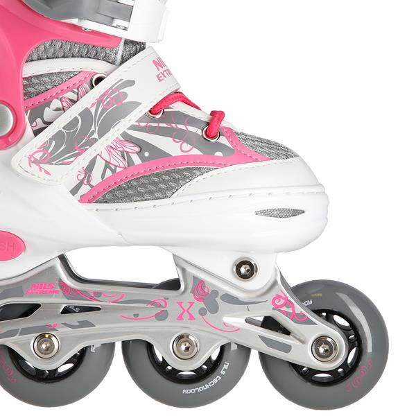 Αυξομειούμενα Πατίνια Roller NA 10602A INLINE SKATES NILS EXTREME ΡΟΖ-MEDIUM(35-38)